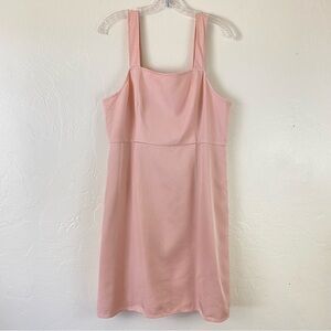 J. Crew Size 12 Blush Pink Sleeveless Square Neck Back Zip-up Mini Dress